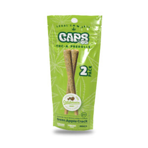 CAPS 2 Pack THC-A Prerolls 2g Total – Green Apple Crack Indica