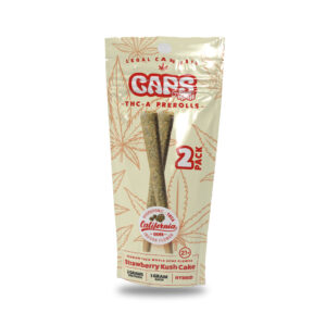 CAPS 2 Pack THC-A Prerolls 2g Total – Strawberry Kush Cake Hybrid